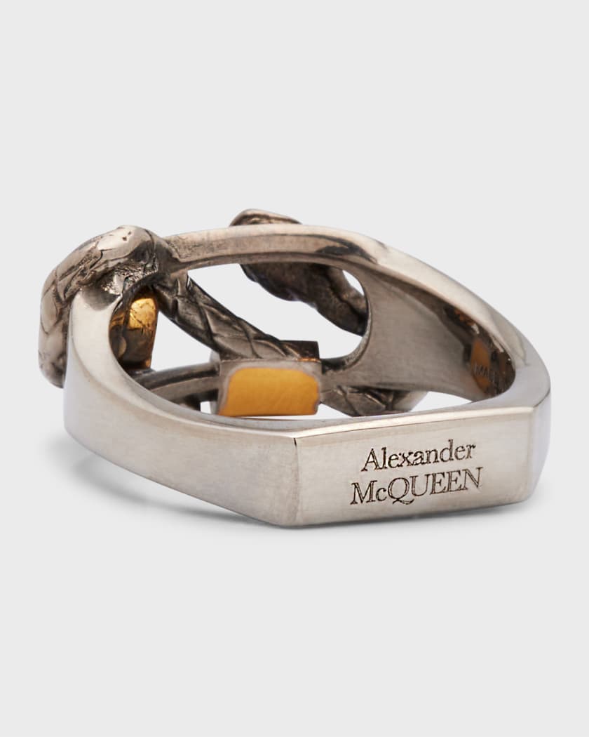 Alexander McQueen Men's Twin Skull Ring