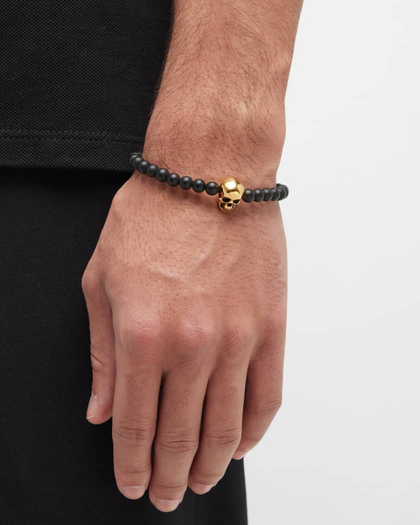 Alexander mcqueen skull multi beaded bracelet top
