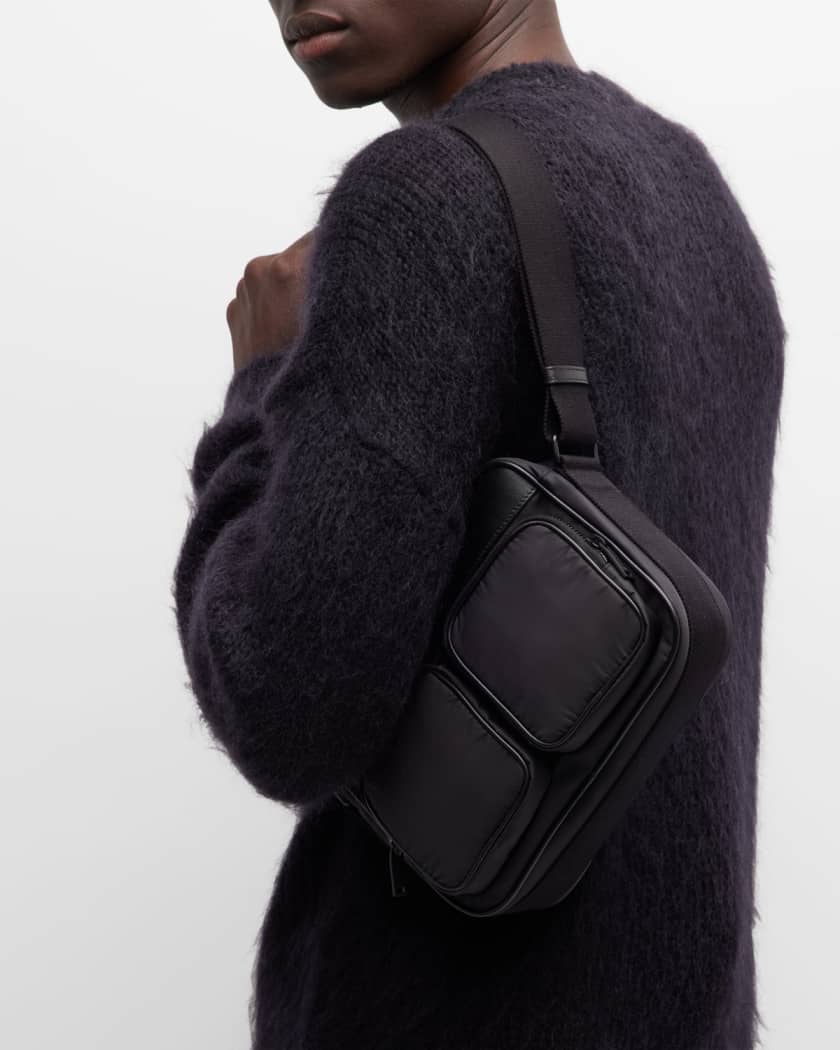 Saint Laurent Men's Bag City Nylon Crossbody Bag | Neiman Marcus