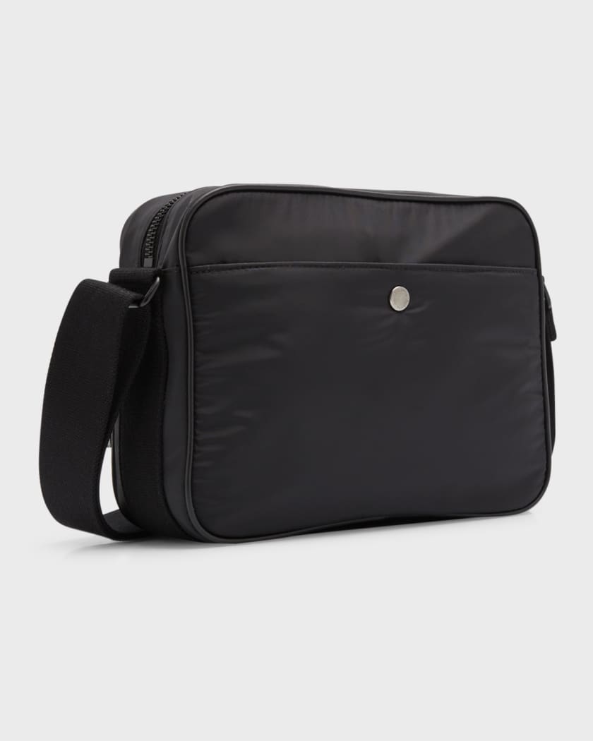 SAINT LAURENT Monogrammed Coated-Canvas Messenger Bag for Men