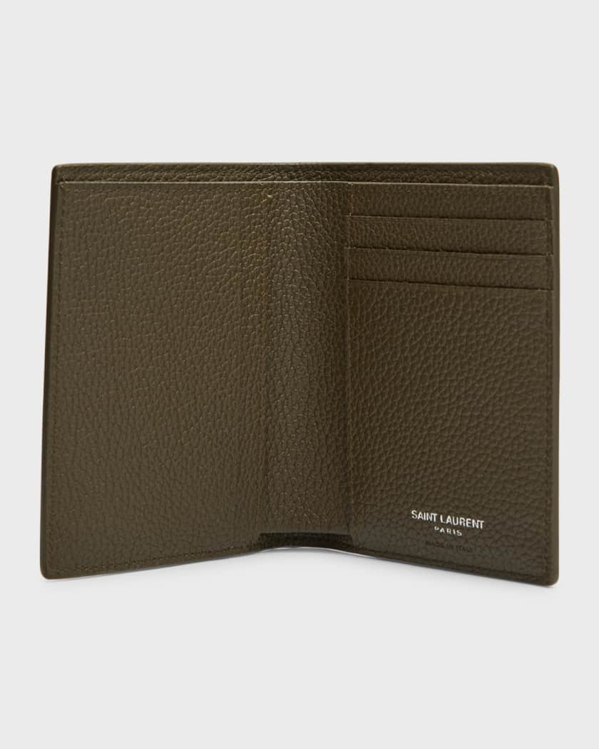 Saint Laurent Men's Tiny Cassandre Leather Card Holder