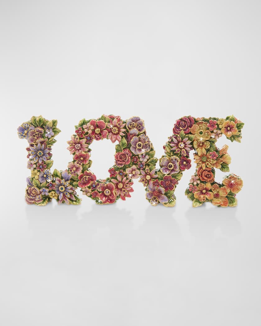 Jay Strongwater Floral Love Objet