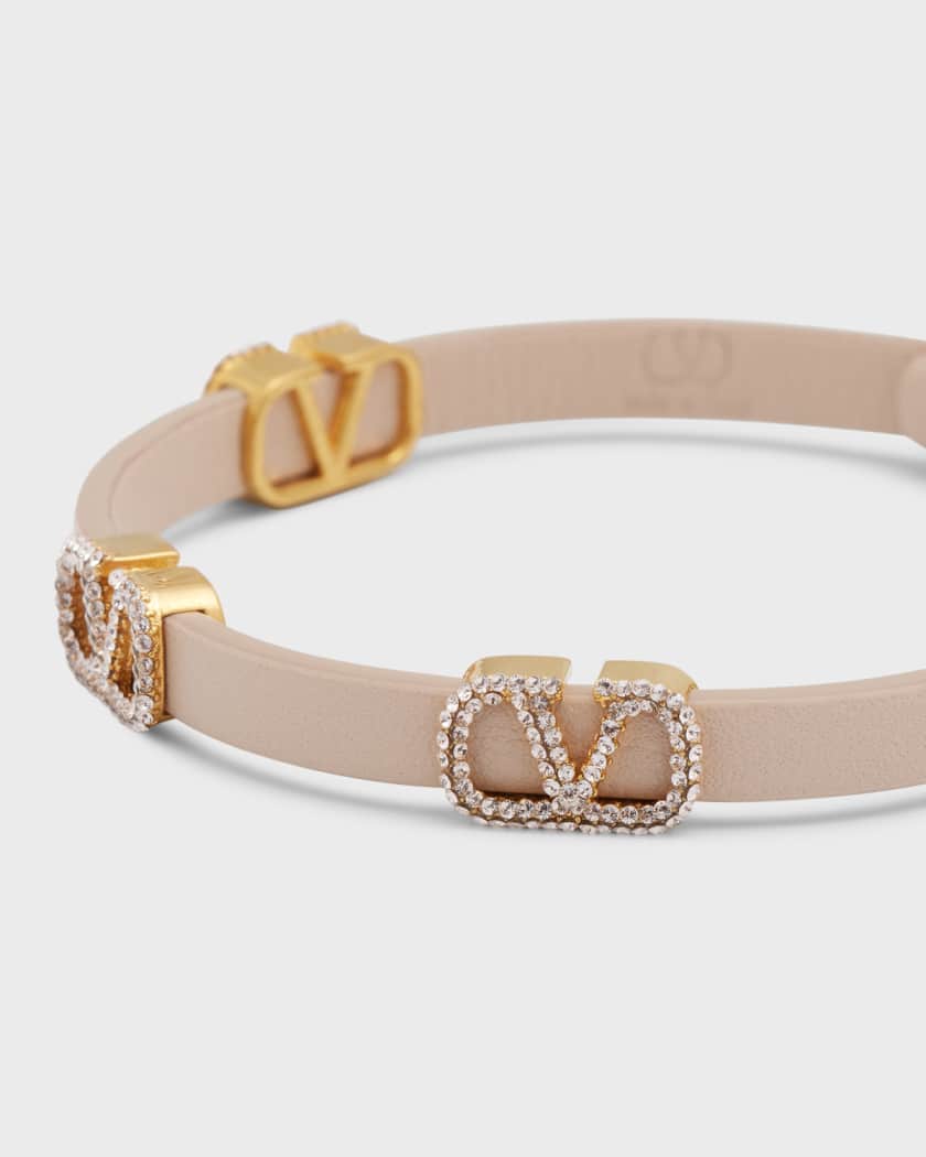 Vlogo Signature Double-strap Bracelet In Calfskin for Woman in