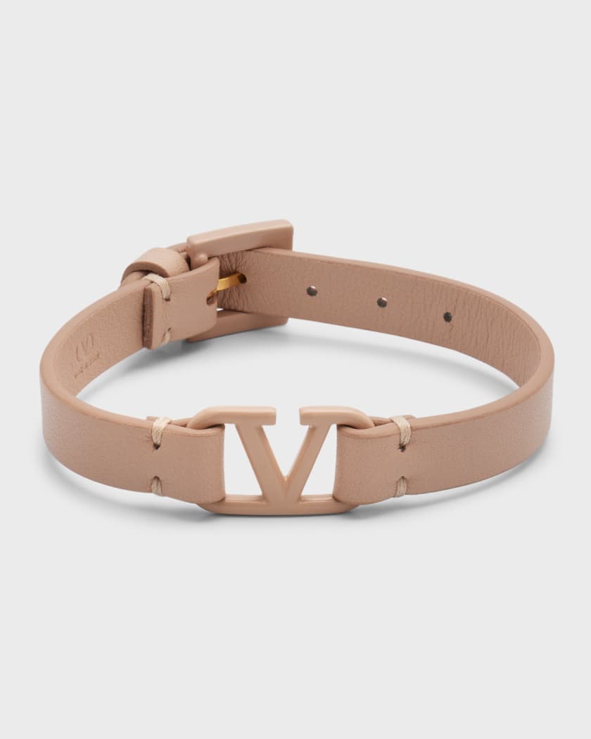 Valentino V-Logo Leather Bracelet