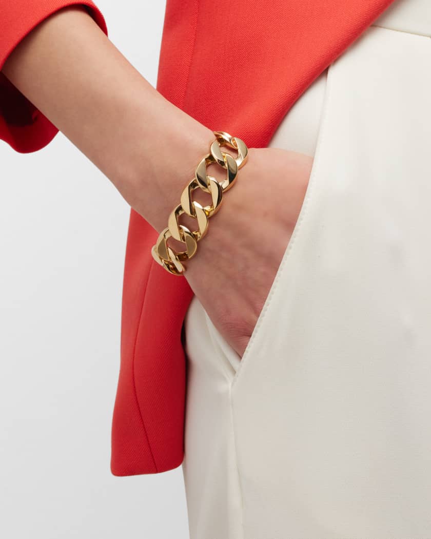 Verdura 18k Yellow Gold Curb Link Bracelet Neiman Marcus