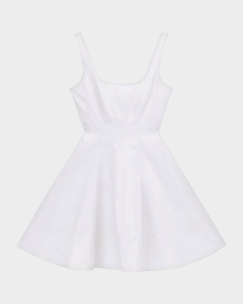 knee length dresses for ladies STAUD, Mini Wells Dress in Earth, Size 14 main image 1