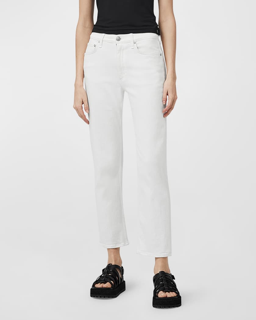 Harlow Mid Rise Straight Ankle Jeans