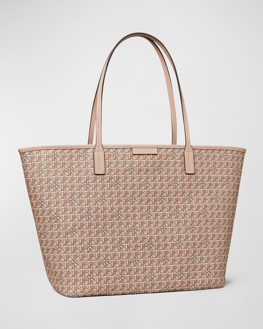 Tory Burch Every-Ready Woven Monogram Tote Bag | Neiman Marcus