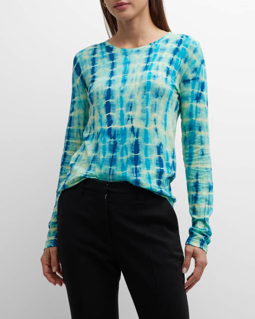 Proenza Schouler Long Sleeve Tie-Dye T-Shirt | Neiman Marcus