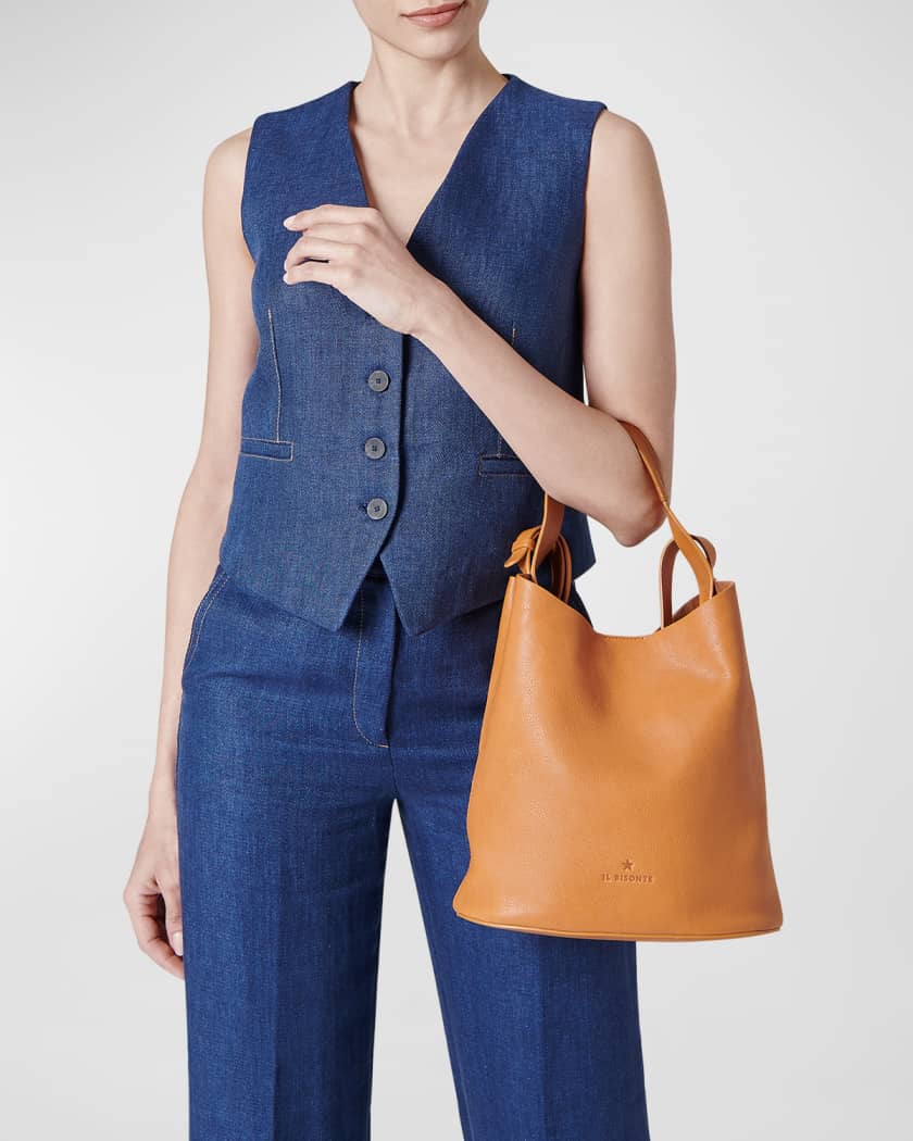 STRATHBERRY Medium Lana Leather Bucket Bag, $600