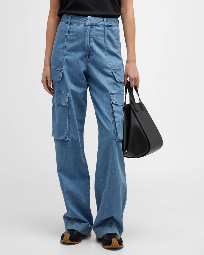 Relaxed Straight Cargo Jeans
