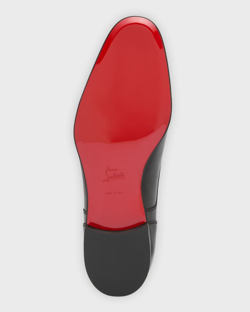 Christian Louboutin Men's Surcity Red-Sole Leather Derby Shoes