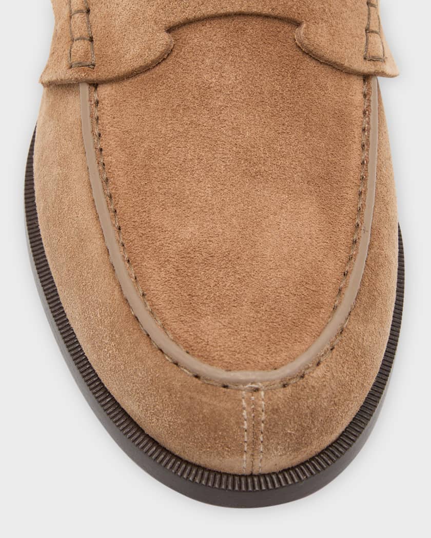 Christian Louboutin Men's Penny No Back Suede Loafers