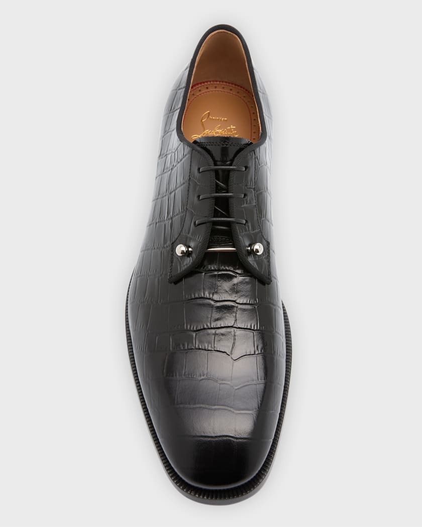 Mens black shoes on sale with red soles