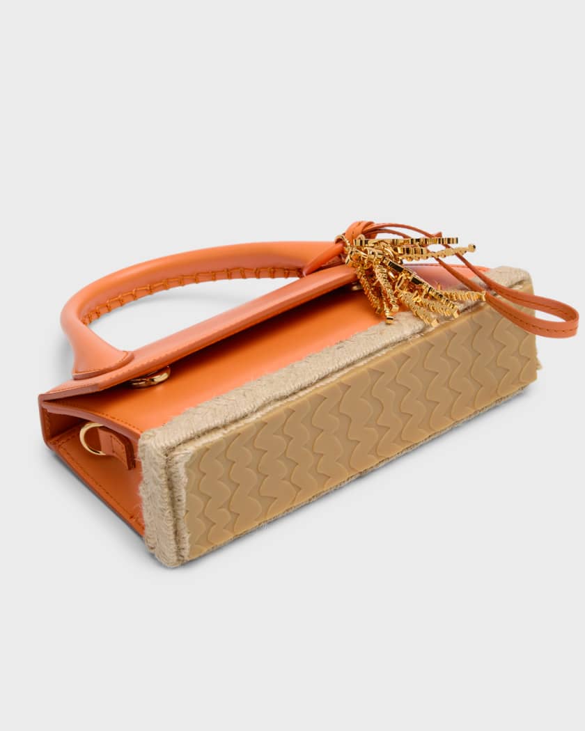 Shop Jacquemus Le Chiquito Long Croc-Embossed Top Handle Bag