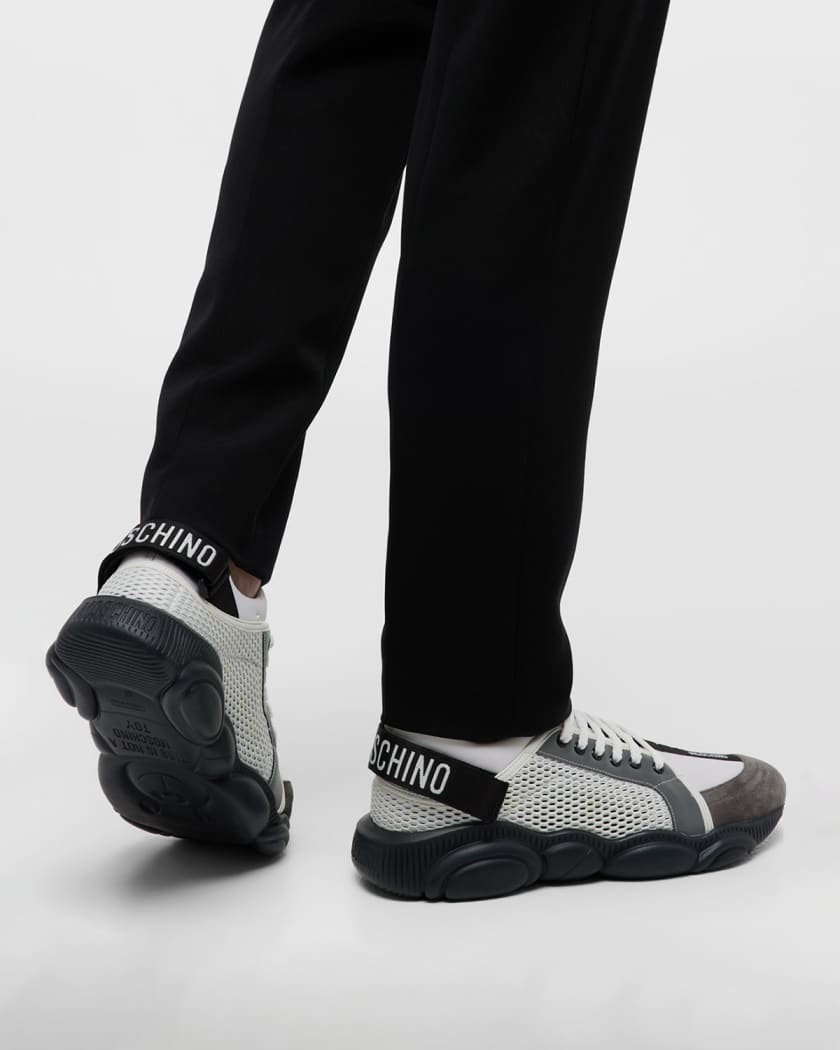 Moschino Men s Mesh Bubble Teddy Low Top Sneakers Neiman Marcus