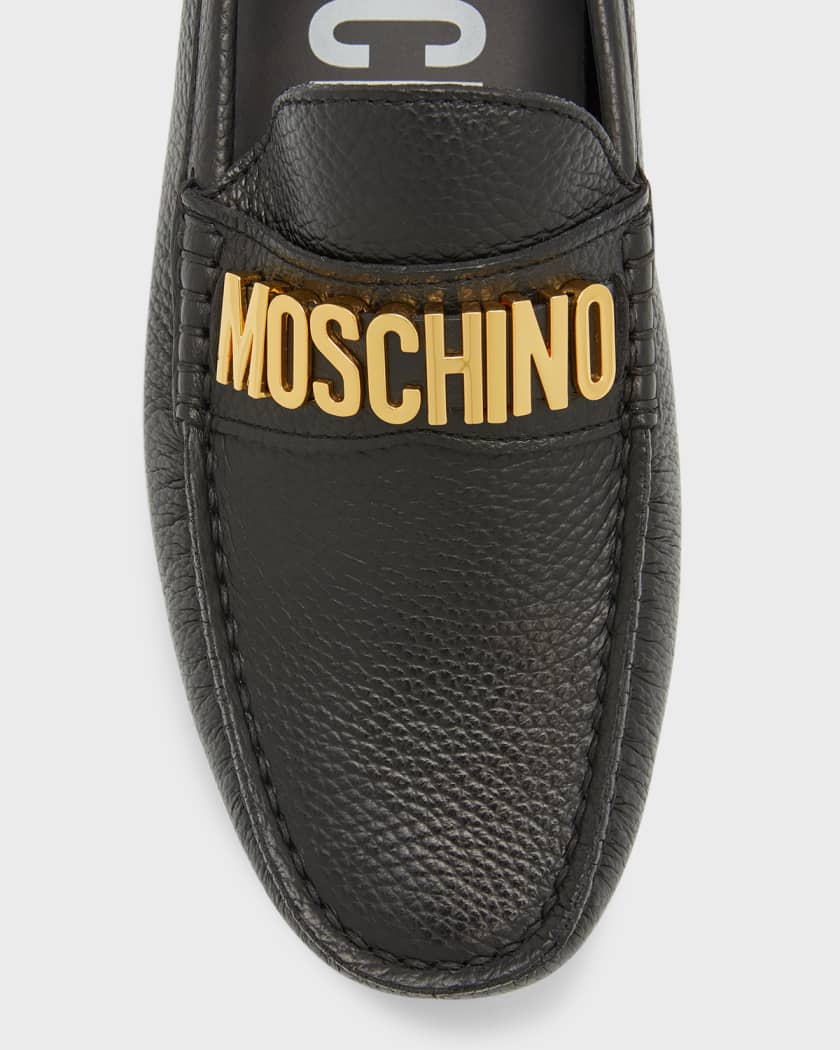 Moschino Black Driver Loafers