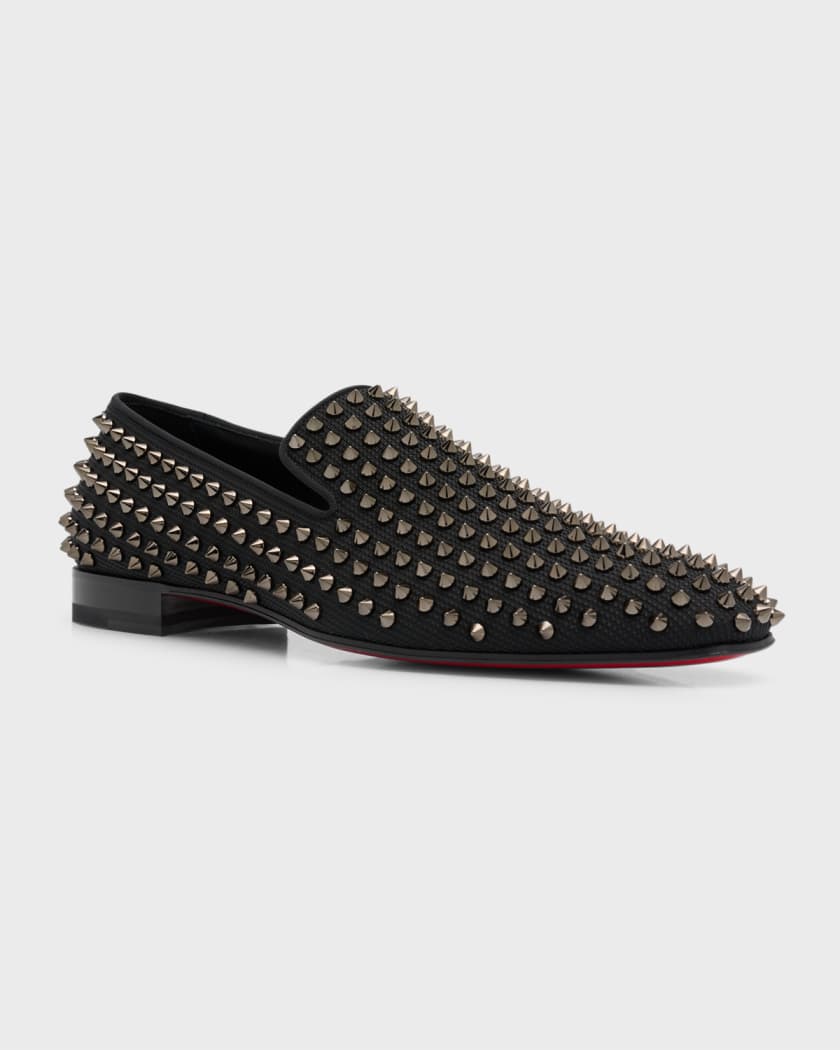 Christian Louboutin, Shoes, White Spikes Loafers Christian Loubs