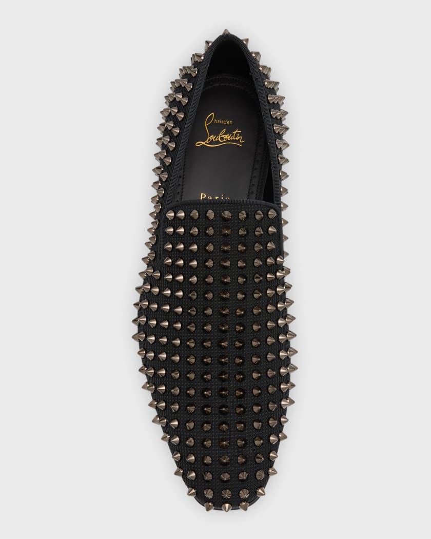 Christian Louboutin Men's Dandelion Spikes Red-Sole Loafers