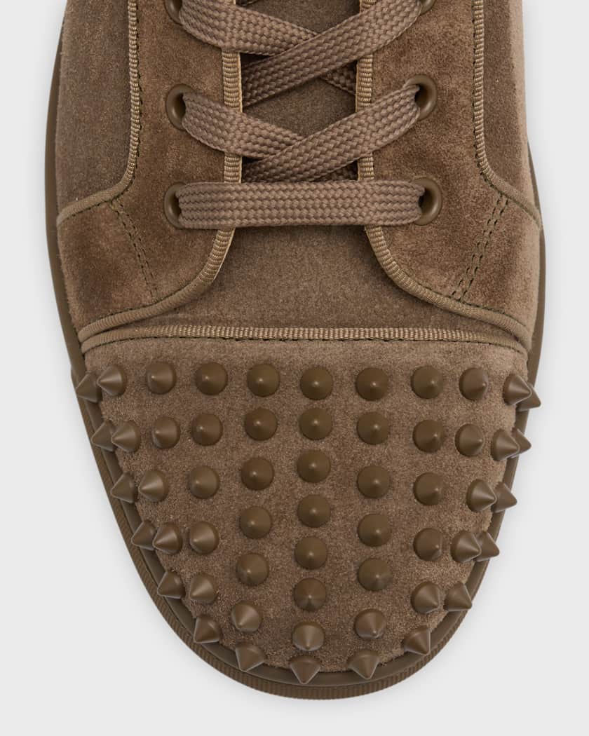 Christian Louboutin Lou Spikes Sneakers in Brown | MTYCI