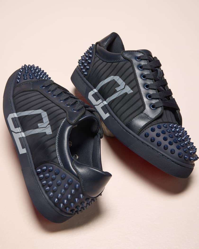 Christian Louboutin Men's Seavaste 2 Low-Top Leather Spike