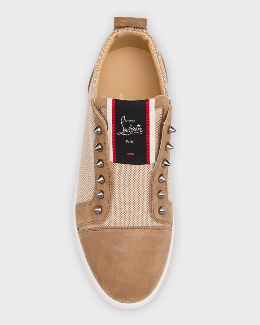 Christian Louboutin Grey Suede F.A.V Fique A Vontade Sneakers Size