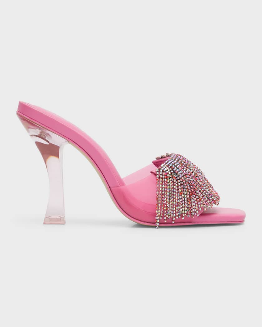 Crystal fringe heels shop