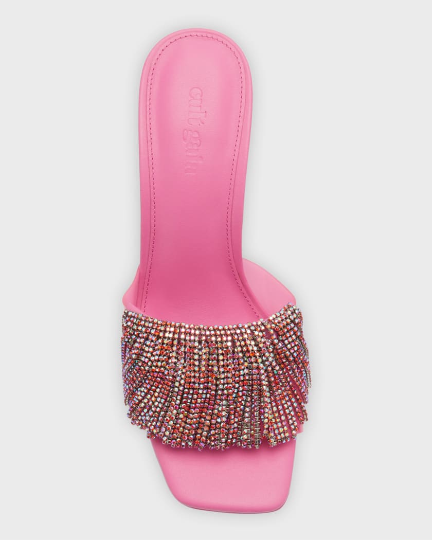 Crystal clearance fringe shoes