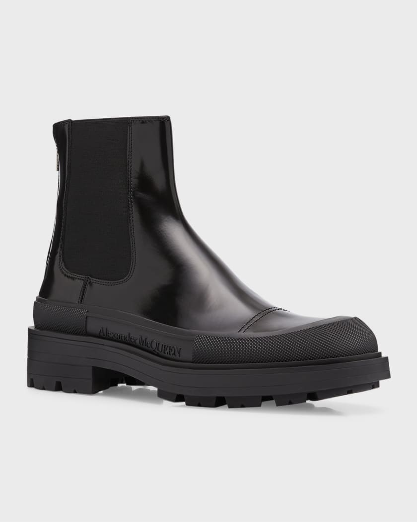 Alexander mcqueen leather chelsea boots outlet