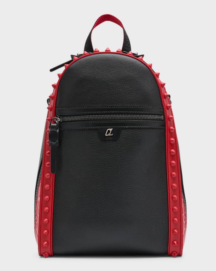 Explorafunk small - Backpack - Calf leather and spikes - Black