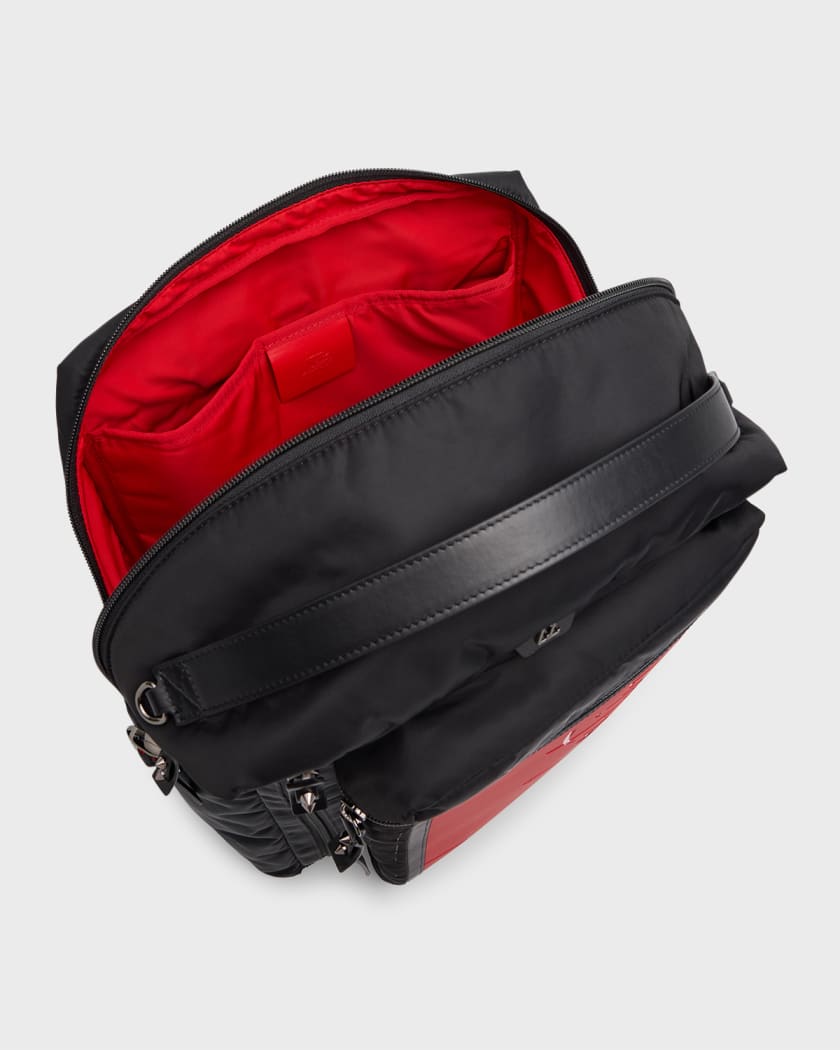 Red nylon backpack discount