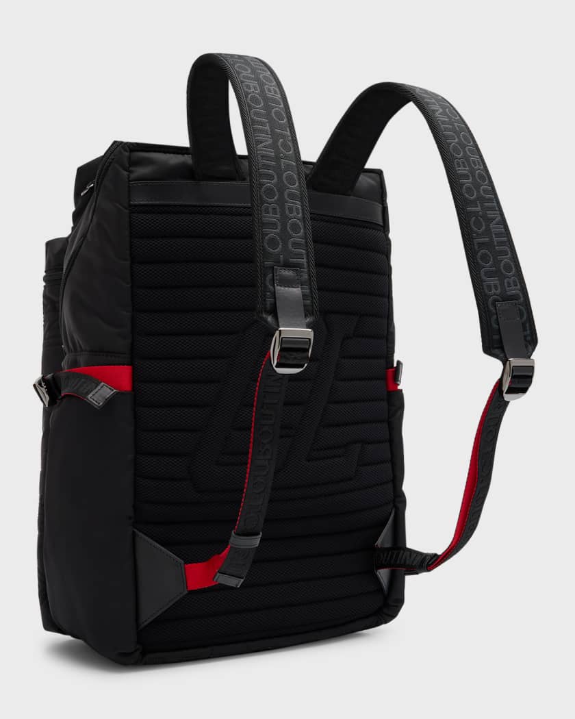 louis vuitton black and red backpack