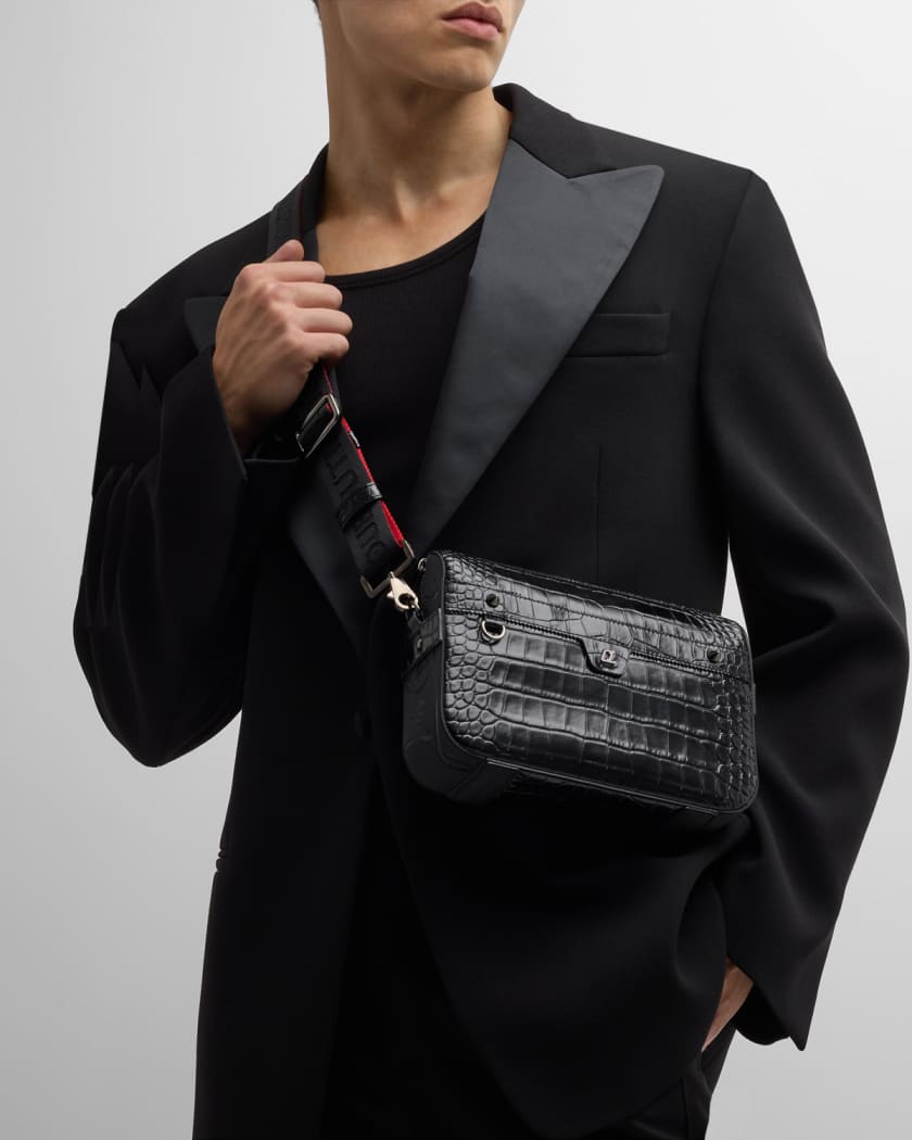 Croc effect cross body bag sale