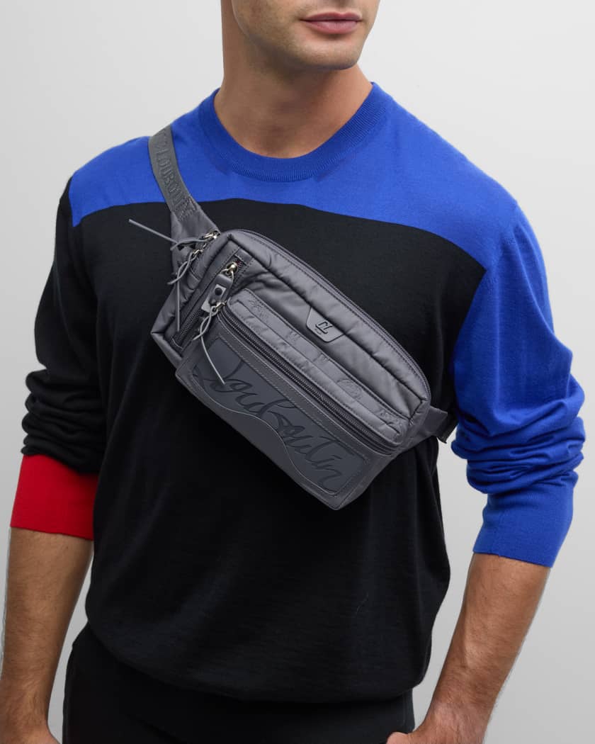 Christian Louboutin Men's Loubideal Sneaker Sole Nylon Belt Bag