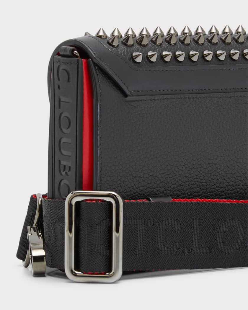 CHRISTIAN LOUBOUTIN: Explorafunk wallet bag in grained leather