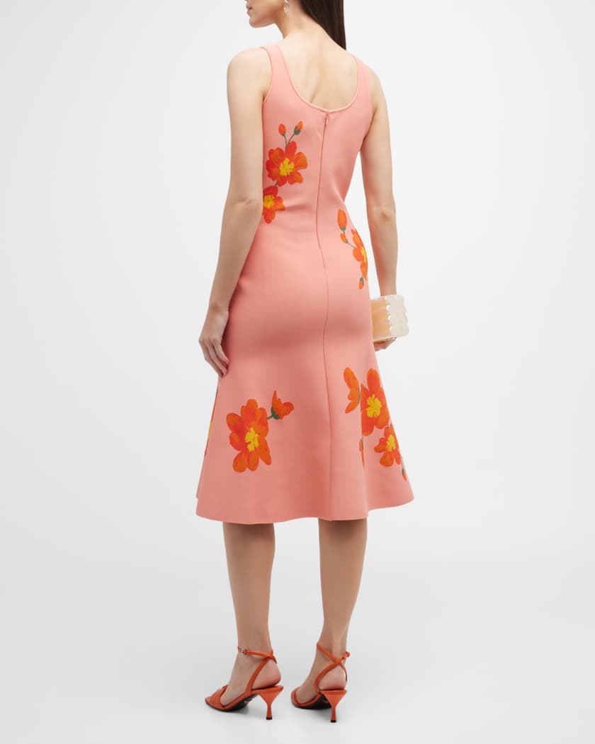 Trumpet sale midi dress