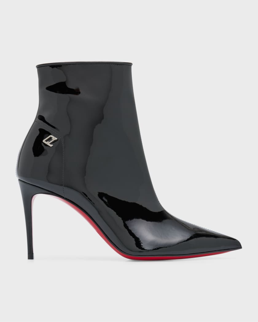 Christian Louboutin Pumppie Red Sole Leather Ankle Boots