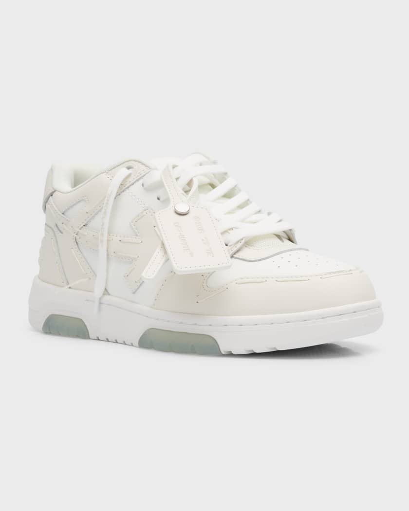 Shop Off-White Ooo Sartorial Leather Low-Top Sneakers