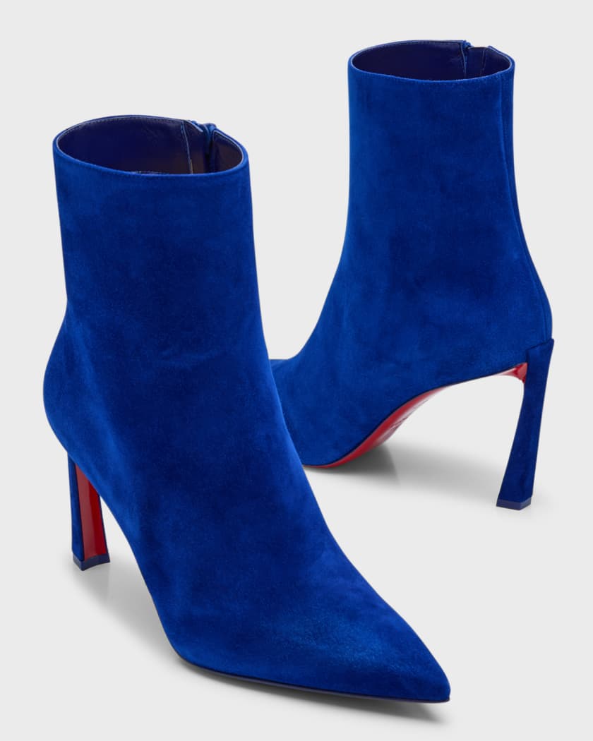 Christian Louboutin Condora Suede Stiletto Red Sole Booties
