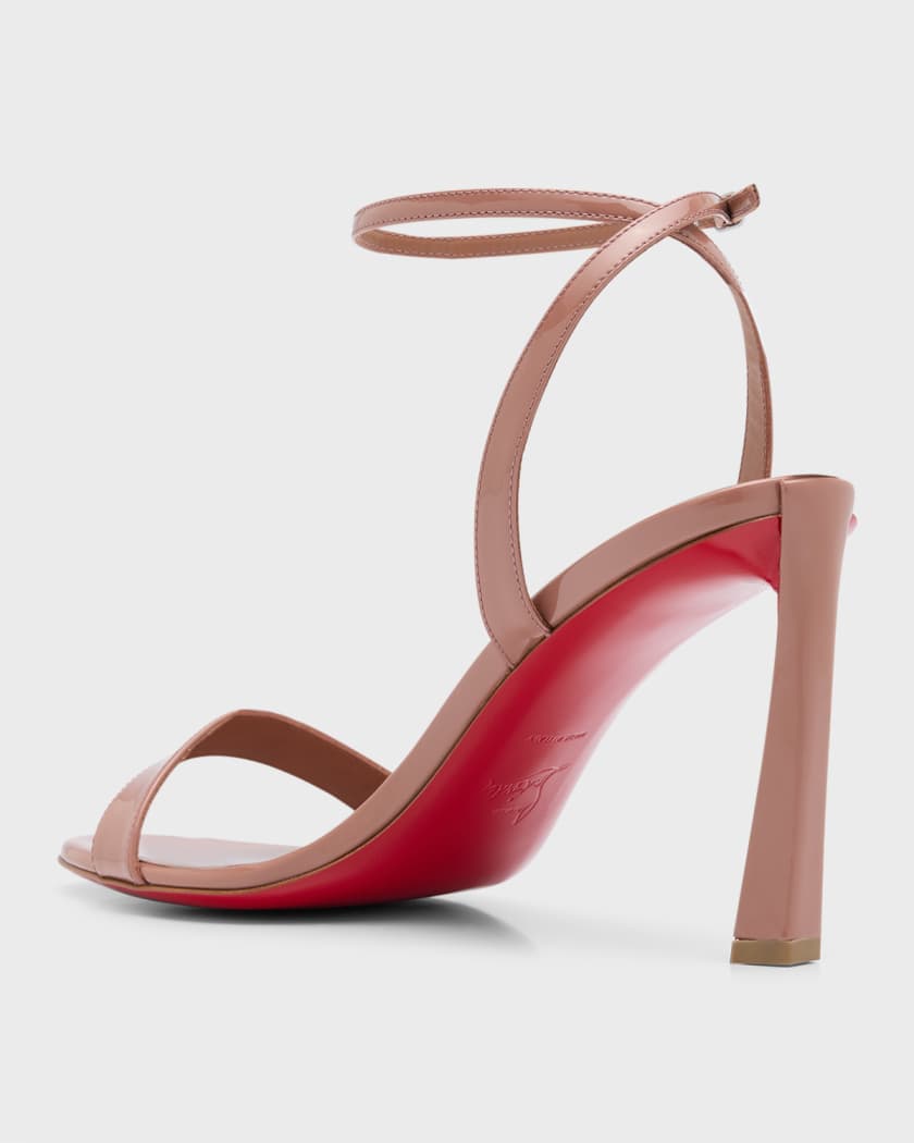 Christian Louboutin Loubigirl Ankle-Strap Red Sole Sandals, Black, Women's, 10 / 40eu
