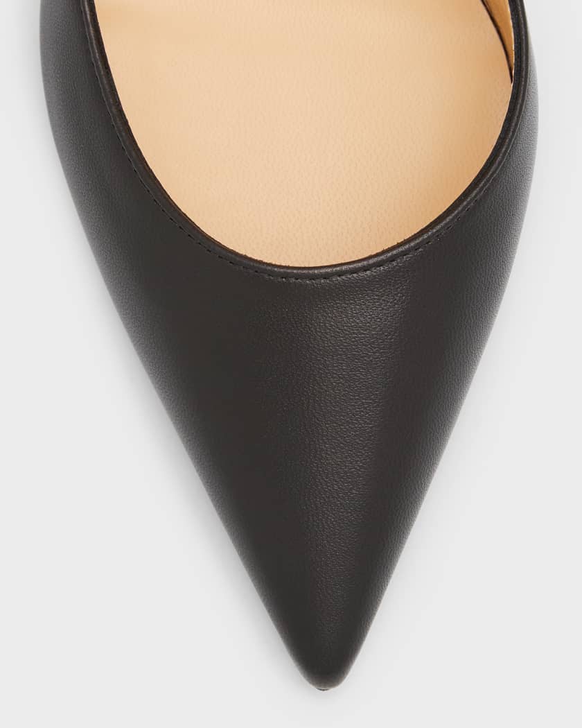 Iriza Leather Half d Orsay Red Sole Pumps