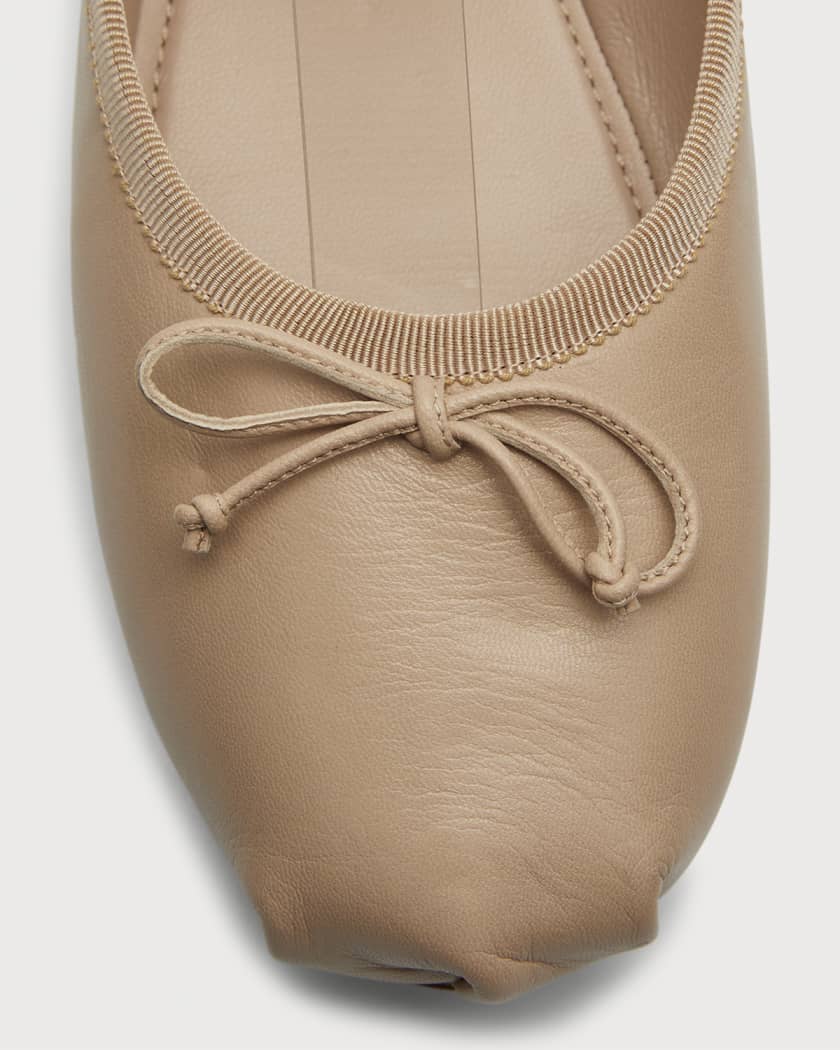 Leather ballet flats