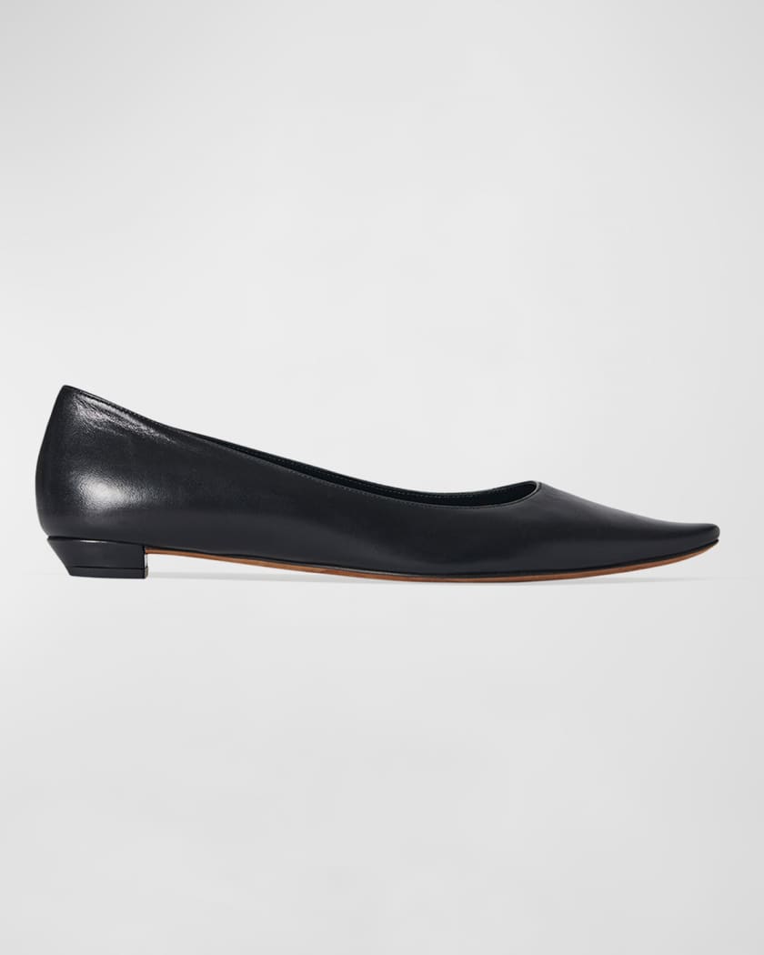 THE ROW Claudette Leather Ballerina Flats