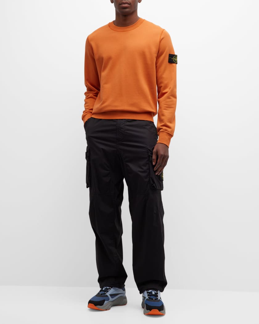 Stone Island Men s Logo Cotton Crew Sweatshirt Neiman Marcus
