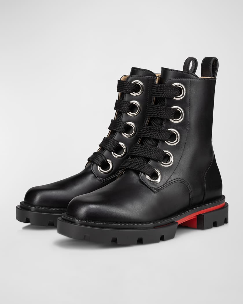 Girl's Montana Calf Leather Lace-Up Boots, Toddlers/Kids