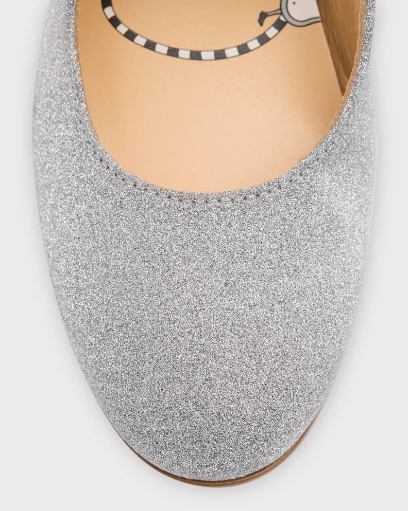 CHRISTIAN LOUBOUTIN GLITTER SIMPLE PUMP –