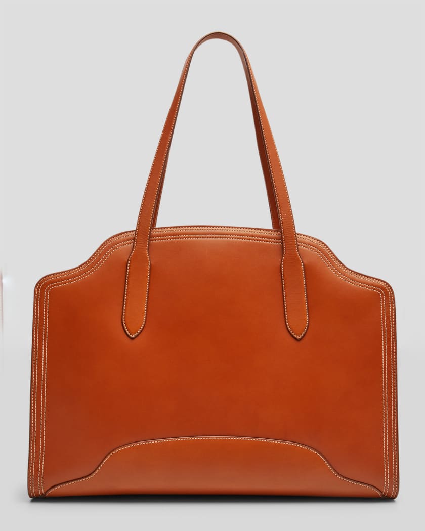 Loro Piana Alba Cabas Leather Handbag | Neiman Marcus