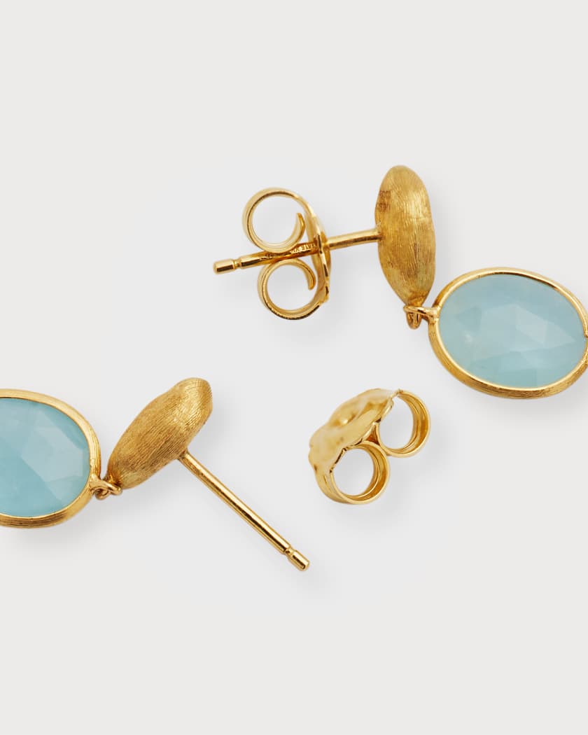 Marco Bicego Siviglia 18k Gold Aquamarine Drop Earrings