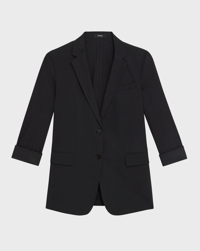 Rolled sleeve clearance boyfriend blazer