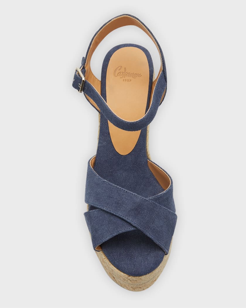 Bluma Denim Canvas Wedge Espadrille Sandal